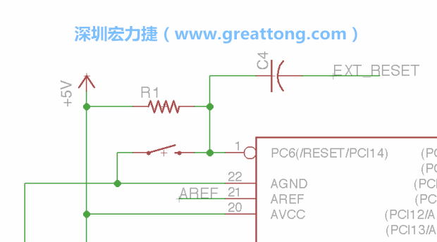 很多PCB設(shè)計者的設(shè)計不符合人體工學(xué)，他們使用很小的按鈕、不方便的元件配置和難以解讀的標(biāo)簽，千萬不要變成這樣！這次我們的設(shè)計有一個大小合適的重置按鈕（reset button）和可以清楚辨認(rèn)是否已經(jīng)接上電源的LED指示燈。