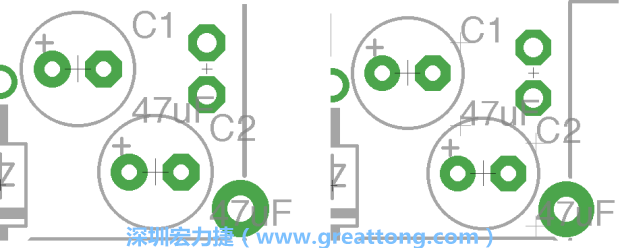 如果你尚未使用「分離工具（Smash Tool）」將所有的名稱和量值標(biāo)簽從各自對應(yīng)的元件上分離，你將會發(fā)現(xiàn)你無法從元件上獨(dú)立地移動一個尚未進(jìn)行分離的標(biāo)簽（如左下圖所示），但是對于已經(jīng)執(zhí)行過分離的元件（如右下圖所示）來說，它們的標(biāo)簽都可以獨(dú)立地操作。